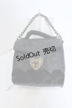 画像4: axes femme / ポーチつき刺繍入りフェルトバッグ  グレー O-25-04-22-007-AX-BG-IG-ZT087