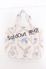 JESUS DIAMANTE / オリジナルプリントスペシャルトートBAG バッグ  ブルーローズピンク O-25-04-22-013-JE-BG-IG-ZT0425B