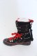 画像3: YOSUKE / スタッズハイカットスニーカー 24cm ブラック×レッド O-25-04-22-016-PU-SH-IG-OS