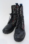 YOSUKE / トランプ柄ブーツ 23.5cm ブラック O-25-04-22-019-PU-SH-IG-ZT308