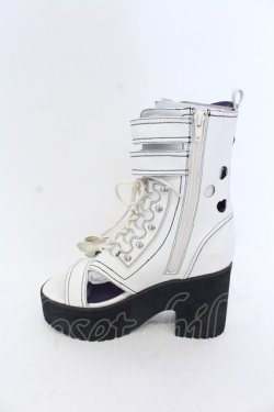 画像3: YOSUKE / 編み上げブーツサンダル  ホワイト O-25-04-22-020-PU-SH-IG-ZT346