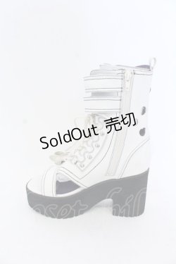 画像3: YOSUKE / 編み上げブーツサンダル  ホワイト O-25-04-22-020-PU-SH-IG-ZT346