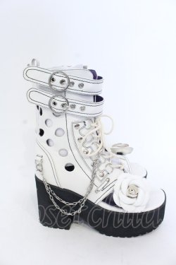 画像4: YOSUKE / 編み上げブーツサンダル  ホワイト O-25-04-22-020-PU-SH-IG-ZT346