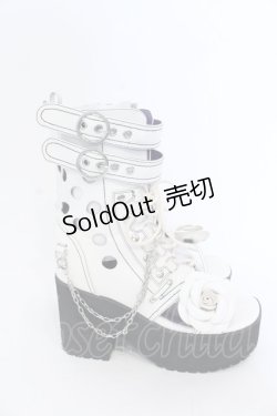 画像4: YOSUKE / 編み上げブーツサンダル  ホワイト O-25-04-22-020-PU-SH-IG-ZT346