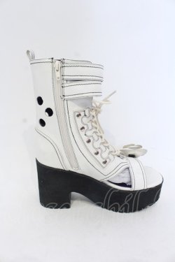 画像5: YOSUKE / 編み上げブーツサンダル  ホワイト O-25-04-22-020-PU-SH-IG-ZT346