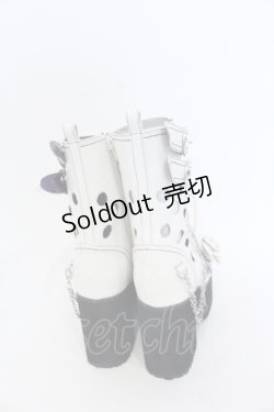 画像6: YOSUKE / 編み上げブーツサンダル  ホワイト O-25-04-22-020-PU-SH-IG-ZT346