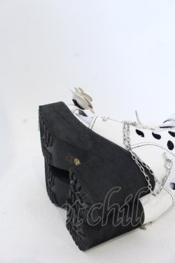 画像7: YOSUKE / 編み上げブーツサンダル  ホワイト O-25-04-22-020-PU-SH-IG-ZT346