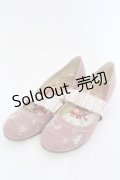 axes femme / バンド付き刺繍シューズ L ピンク O-25-04-22-021-AX-SH-IG-OS