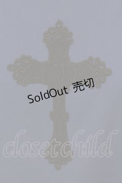 画像2: Moi-meme-Moitie / バイカラー十字架アップリケジャンパースカート 9号 ブラック×ブルー O-25-04-24-004-MO-OP-IG-OS