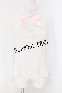 画像1: Angelic Pretty / Sweetieジャボブラウス  サックス O-25-04-24-028-AP-BL-IG-OS