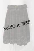 axes femme / ボックスプリーツミドルスカート  ブラウン O-25-04-24-034-AX-SK-IG-OS