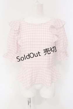 画像1: LODISPOTTO / ギンガムプルオーバー  ピンク O-25-04-24-041-LO-TO-IG-ZT210