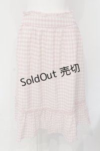 LODISPOTTO / フラワーレース使いミディスカート  ピンク O-25-04-24-042-LO-SK-IG-OS