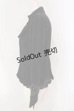 画像3: Sheglit / スタンドカラーフリルブラウス M ブラック O-25-04-24-044-EL-BL-IG-OS
