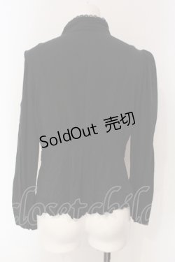 画像4: Sheglit / スタンドカラーフリルブラウス M ブラック O-25-04-24-044-EL-BL-IG-OS