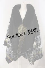 Qutie Frash / ポンチョコート  ブラックｘゴールド O-25-04-24-045-QU-CO-YM-ZT0502A