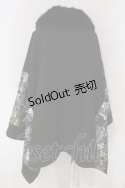 画像3: Qutie Frash / ポンチョコート  ブラックｘゴールド O-25-04-24-045-QU-CO-YM-ZT0502A