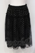 INGEBORG / ドットカメリアチュールスカート 9号 クロ O-25-04-24-050-LO-SK-IG-OS