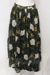 INGEBORG / 花柄ロングスカート 3 ネイビー O-25-04-24-051-LO-SK-IG-OS