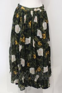 INGEBORG / 花柄ロングスカート 3 ネイビー O-25-04-24-051-LO-SK-IG-OS