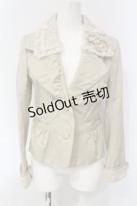 INGEBORG / コサージュ付きレース配色ジャケット 9 ベージュ O-25-04-24-058-LO-JA-IG-OS