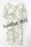 INGEBORG / マグノリアプリントチュニック 4 グリーン O-25-04-24-059-LO-OP-IG-OS