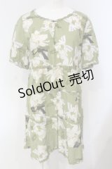 INGEBORG / マグノリアプリントチュニック 4 グリーン O-25-04-24-059-LO-OP-IG-OS