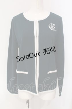 画像1: INGEBORG / パイピングアクセントカーディガン 4 グリーン O-25-04-24-060-LO-TO-IG-OS