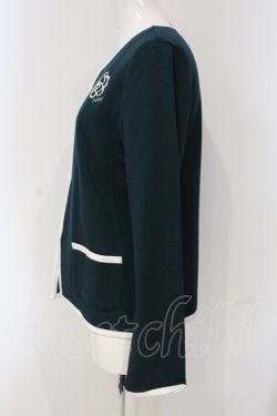 画像3: INGEBORG / パイピングアクセントカーディガン 4 グリーン O-25-04-24-060-LO-TO-IG-OS
