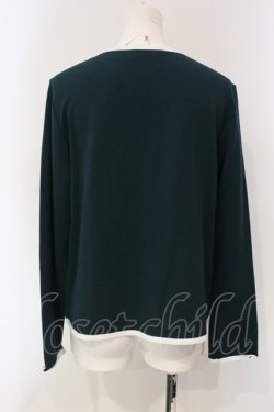 画像4: INGEBORG / パイピングアクセントカーディガン 4 グリーン O-25-04-24-060-LO-TO-IG-OS