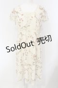 INGEBORG / フラワープリントはしごレースワンピース 9 アイボリー O-25-04-24-061-LO-OP-IG-OS