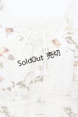 画像2: INGEBORG / フラワープリントはしごレースワンピース 9 アイボリー O-25-04-24-061-LO-OP-IG-OS