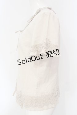 画像3: INGEBORG / レースカラータックブラウス 9 アイボリー O-25-04-24-064-LO-BL-IG-OS