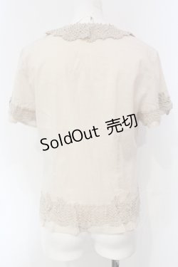 画像4: INGEBORG / レースカラータックブラウス 9 アイボリー O-25-04-24-064-LO-BL-IG-OS