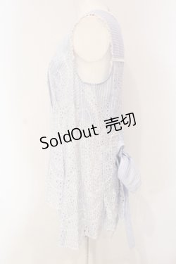 画像2: INGEBORG / ストライプフラワー刺繍ノースリーブブラウス 3 サックス O-25-04-24-066-LO-BL-IG-OS