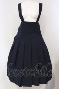 Jane Marple / コンパクトウェザークロス リボンサスペンダースカート M ネイビー O-25-04-24-008-JM-SK-IG-ZT0430
