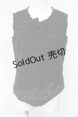 INGEBORG / タックフリルノースリーブプルブラウス  クロ O-25-04-24-074-LO-BL-IG-OS