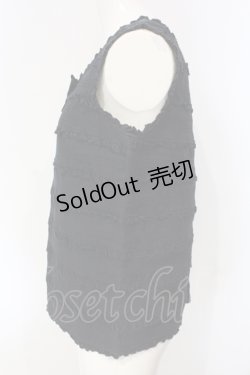 画像2: INGEBORG / タックフリルノースリーブプルブラウス  クロ O-25-04-24-074-LO-BL-IG-OS
