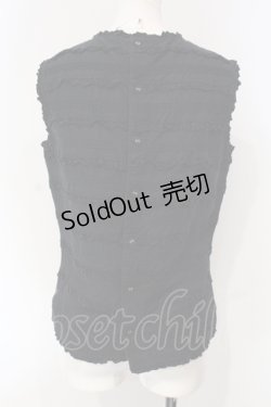 画像3: INGEBORG / タックフリルノースリーブプルブラウス  クロ O-25-04-24-074-LO-BL-IG-OS