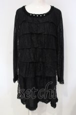 画像1: 【SALE】INGEBORG / 総レースセットアップ 4 クロ O-25-04-24-081-LO-OP-IG-ZT364 (1)