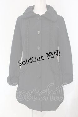 画像1: INGEBORG / フリルダウンコート 9 クロ O-25-04-24-085-LO-CO-IG-ZT-C027