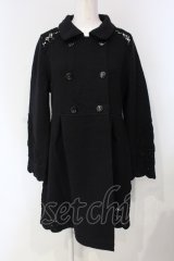 INGEBORG / レース配色ダブルボタンロングジャケット 9 クロ O-25-04-24-086-LO-CO-IG-OS