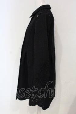 画像2: INGEBORG / レース配色ダブルボタンロングジャケット 9 クロ O-25-04-24-086-LO-CO-IG-OS
