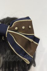 画像2: 【SALE】ALICE and the PIRATES / クリスのリボンヘッドドレス  ブラウン×ネイビー O-25-05-30-1065-PA-AC-IG-ZT445-F001 (2)