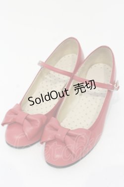画像1: Leur Getter / リボン付本革シューズ 22.5cm アカ O-25-04-24-093-LU-SH-IG-OS