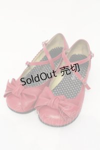 Emily Temple cute / リボンシューズ 22.5cm アカ O-25-04-24-094-ET-SH-IG-OS