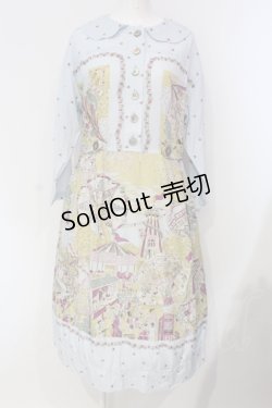 画像1: Jane Marple Dans Le Salon / La fete foraineワーキングドレス M サックス O-25-04-24-011-JM-OP-IG-OS