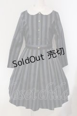 Jane Marple / Regimental stripe lycee onepice M ネイビー O-25-04-24-012-JM-OP-IG-OS