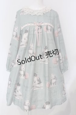 画像1: Leur Getter / Leur Kitten袖付きワンピース  ミント O-25-04-24-014-LU-OP-IG-OS