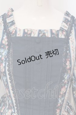 画像2: axes femme kawaii / ストライプローズ柄ワンピース M ブルー O-25-04-24-017-AX-OP-IG-OS